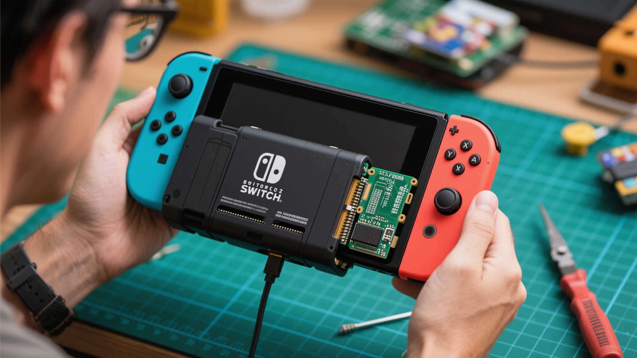 技术达人自制Switch 2外挂电池，续航再增5小时！